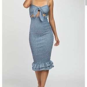 Pink blush bump friendly dress